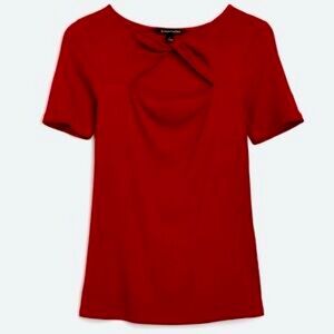 41 Hawthorn Glimora short sleeve fitted cutout knit shirt